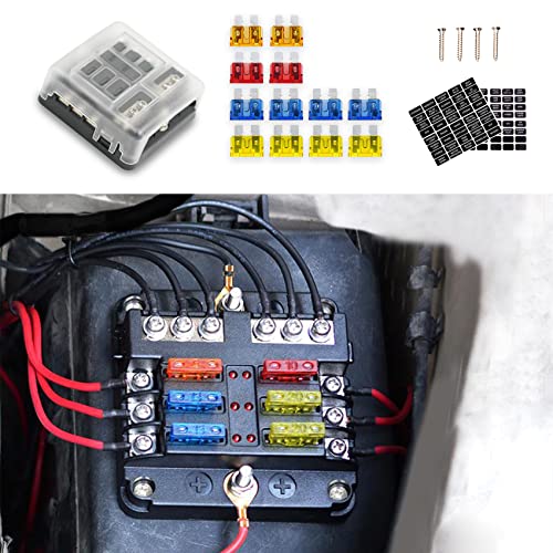 Amazon | deemars 12V ヒューズブロック 防水 6方向ヒューズ